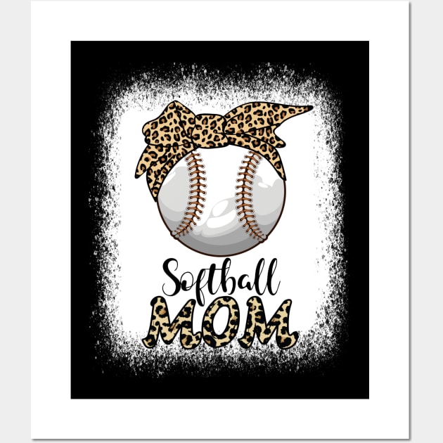 Leopard Baseball Softball Mom Baseball Lover Mother's Day Wall Art by Jhon Towel